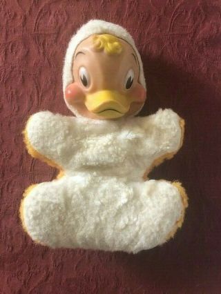 Antique Rubber Faced Plush Duck Stuffed Animal Toy Rushton? Gund?