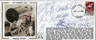 1994 York Rangers Autographed Gateway Cachet - Stanley Cup Champs11 Sigs Rare