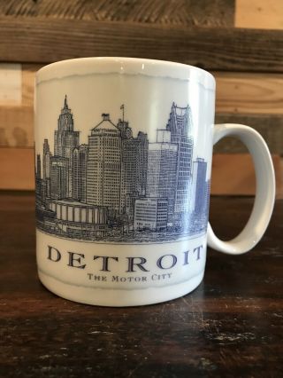 Detroit Architectural Series The Motor City 18 Oz 2007 Mug Rare