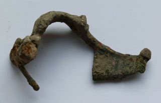 Large And Heavy Ancient Roman Bronze Fibula (brooch) 200 - 400 Ad British Find