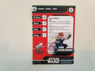 Mara Jade Jedi 37 Star Wars Miniatures Alliance And Empire Rare