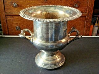 Vintage Silverplated Eton Champagne/ice Bucket 10 " Tall