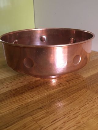Vintage Elpec Copper Arts And Crafts Bowl Made In England