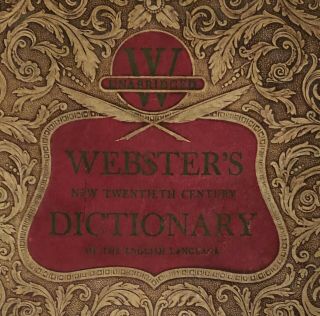 Webster ' s 1957 Twentieth Century Unabridged Dictionary Vintage Antique 2