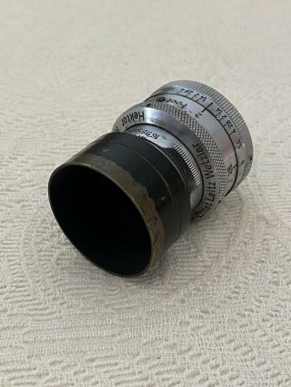 Vintage Ernst Leitz Leica Wetzlar Germany 2.  7cm 1:1.  4 Hektor Rapid Lens Rare