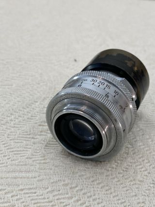 VINTAGE Ernst Leitz Leica Wetzlar Germany 2.  7cm 1:1.  4 Hektor Rapid Lens RARE 3