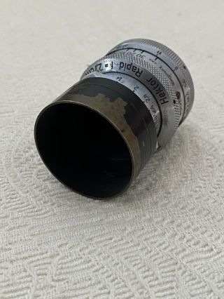 VINTAGE Ernst Leitz Leica Wetzlar Germany 2.  7cm 1:1.  4 Hektor Rapid Lens RARE 4