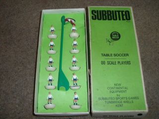 Rare Vintage H/w Subbuteo Table Soccer Boxed Team Set Tottenham / Bury