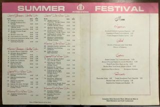 A RARE ELVIS 1970 SUMMER FESTIVAL MENU FROM THE INTERNATIONAL HOTEL LAS VEGAS 2