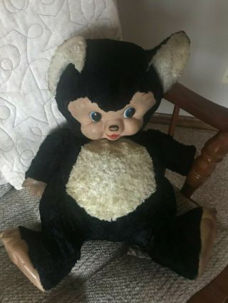 Vintage Rushton Rubber Face Chubby Tubby Doll Panda Bear Toy 17” RARE. 2