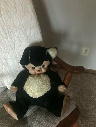 Vintage Rushton Rubber Face Chubby Tubby Doll Panda Bear Toy 17” RARE. 3