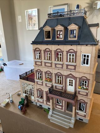 Playmobil Victorian Mansion 5300 Furnished With Extended Floor Rare Vintage