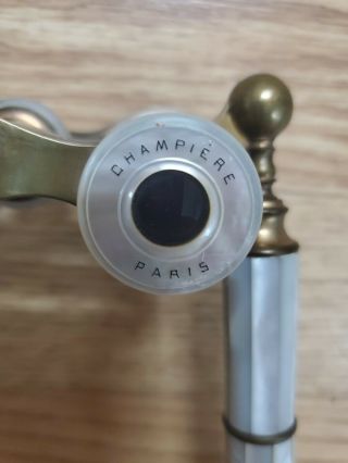 vintage champiere paris mother of pearl and brass opera glasses,  binoculars 3