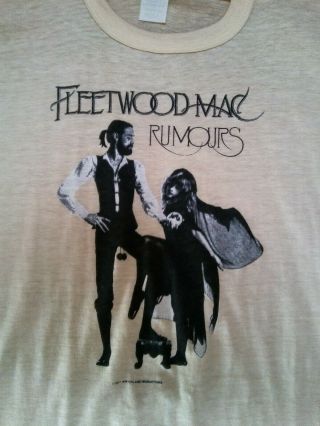 Vintage 1977 Fleetwood Mac Tour Shirt Sz Medium Stevie Nicks Rare