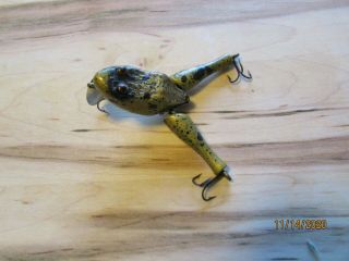 Vintage Wooden Paw Paw Frog Fishing Lure 4 "