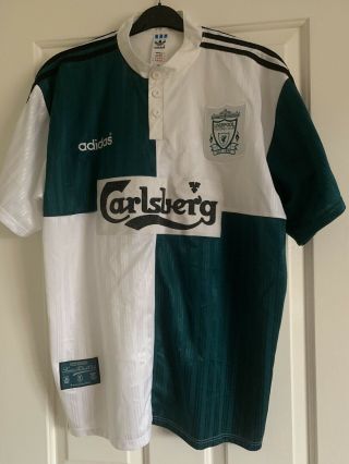 Rare Vintage Liverpool 1995 - 96 Away Football Shirt Xl