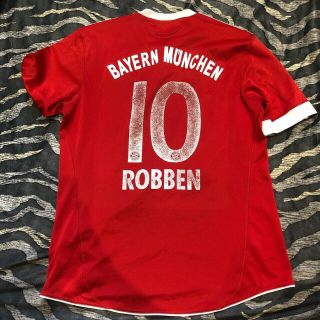 Rare Vintage Bayern Munich Home Football Shirt Large Man Robben 10 3