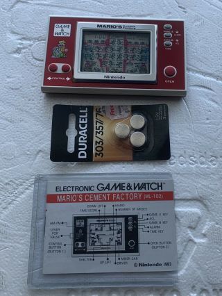Nintendo Game & Watch Mario’s Cement Factory (rare) (tested/)