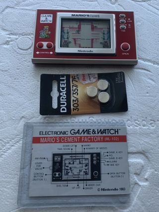 NINTENDO Game & Watch Mario’s Cement Factory (RARE) (TESTED/) 4