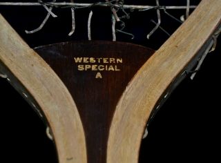 Antique Vintage Wood 1910 Spalding Western Special A Tennis Racket Rare Model