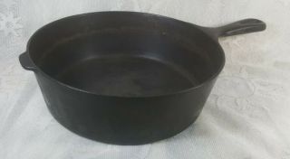 Vintage Antique Deep Cast Iron Frying Pan 3.  25 " 8 Chicken Deep Fry 10 " W