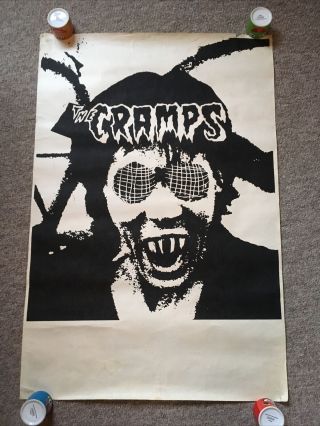 The Cramps Ultra Rare Circa 1979 Promo Tour Poster Lux As The Human Fly
