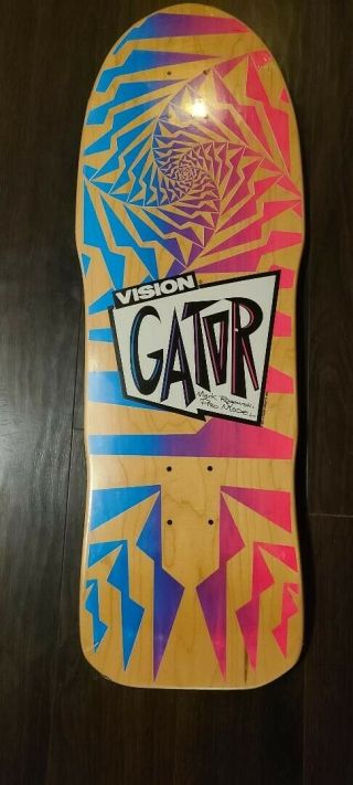 Rare Vision Gator Ii Skateboard Mark Rogowski Signature Misprint Reissue Nos