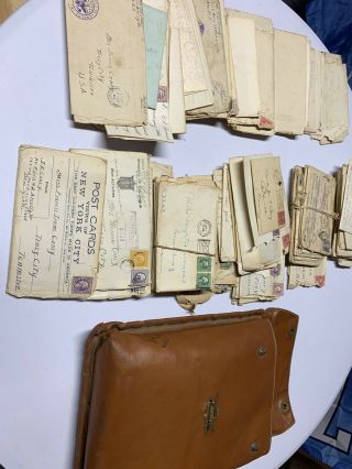 Rare 100,  World War 1 Letters 1918 Stamps Postcards Love Letters Avro Mail Bag