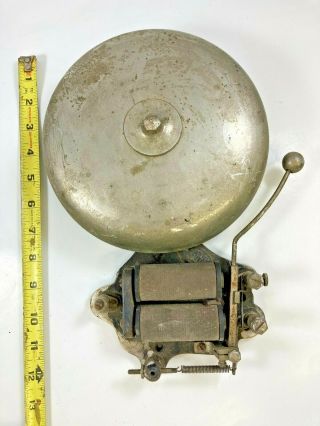 Faraday 8 " Early Antique Electric Brass Telephone Trolley Fire Alarm Bell