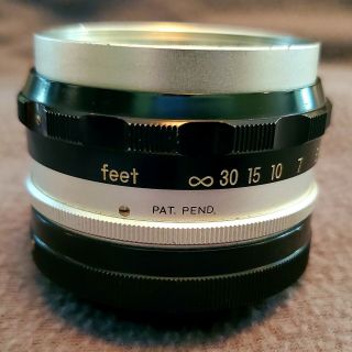 Rare Nikon NIKKOR - S Auto 1:2 5cm 50mm F/2 non - ai PAT PEND Lens 2