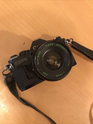 Vintage Black Top Canon Ae - 1 With Extra Lens