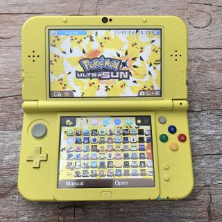 Nintendo 3ds Xl Handheld System - Rare Pikachu Edition With 75,  Games