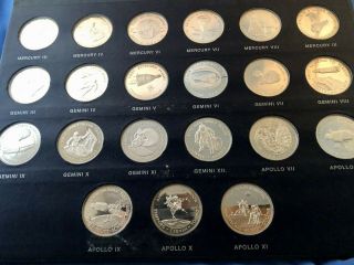 Rare Danbury Men In Space Series Sterling Proof Set - 1st Edition 21 Coins