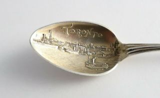 Vintage Sterling Silver & Enamel Toronto Canada Souvenir Spoon