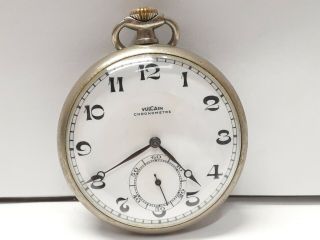 Antique Vulcain Chronometre Pocket Watch 48 Mm