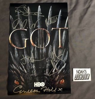 Sdcc 2019 Comic - Con Got Hbo Game Of Thrones Cast Signed Autographed Poster Rare