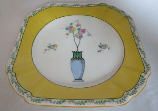 Shelley Queen Anne Trio Jardiniere with flowering plant 11609 - Rare 4