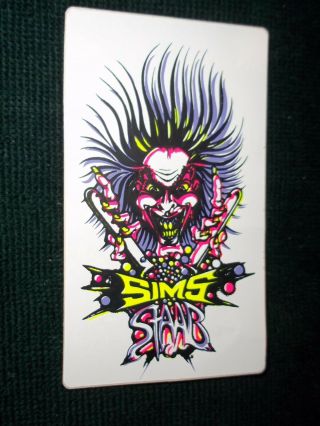 Vintage Sims Staab Mad Scientist Skateboard Sticker Decal Nos 1980s