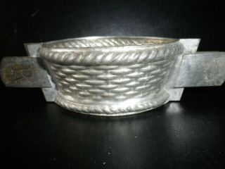 Vintage Metal Chocolate Mould/mold - 2 Piece Basket,  Letang Fils.