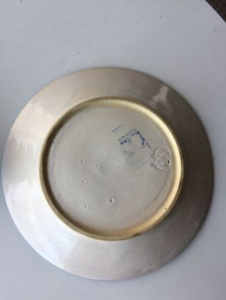 Very Rare Antique Dedham Pottery Cream Soup Bowl Bread Plate Swan 6