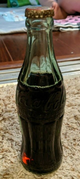 Rare 1956 Full 6oz Coca - Cola Coke Hobbleskirt Soda Bottle Rutland,  Vermont