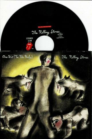 The Rolling Stones Rare Promo 45rpm W/ps One Hit (to The Body) & Flight Nm -