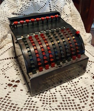 Vintage Star Adding Machine By Todd Protectograph Co Rochester,  Ny.  Pat Nov 1921
