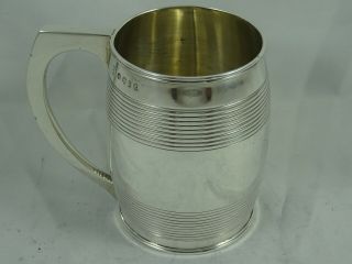 Rare,  `barrell` Shaped George Iii Solid Silver Tankard,  1810,  187gm - Bateman