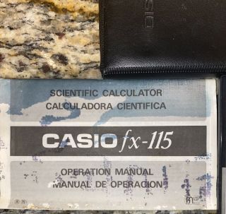 RARE Vintage Casio fx - 115 SOLAR 10 digit scientific calculator 2
