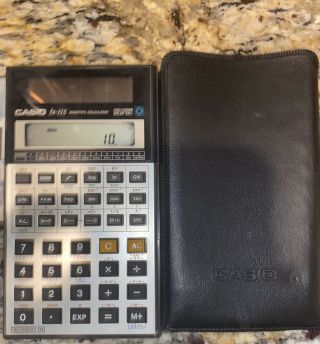 RARE Vintage Casio fx - 115 SOLAR 10 digit scientific calculator 3
