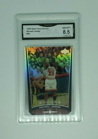 Michael Jordan 1998 Upper Deck Encore 94 Graded 8.  5 Rare Foil Refractoctor Card