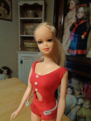 Vintage Mattel Barbie/stacey Doll Org.  Swimsuit Blonde Tnt