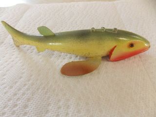 Vintage Winter Old Fish Decoy Irv Rubitchung Spear Ice Lure Rare Bait