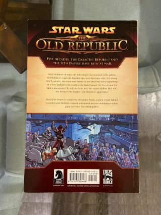Star Wars: The Old Republic Volume 1 Blood of the Empire 1ST/1ST RARE & OOP 2
